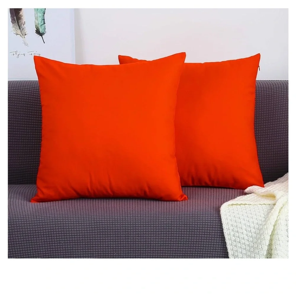 Orange pillow cover
